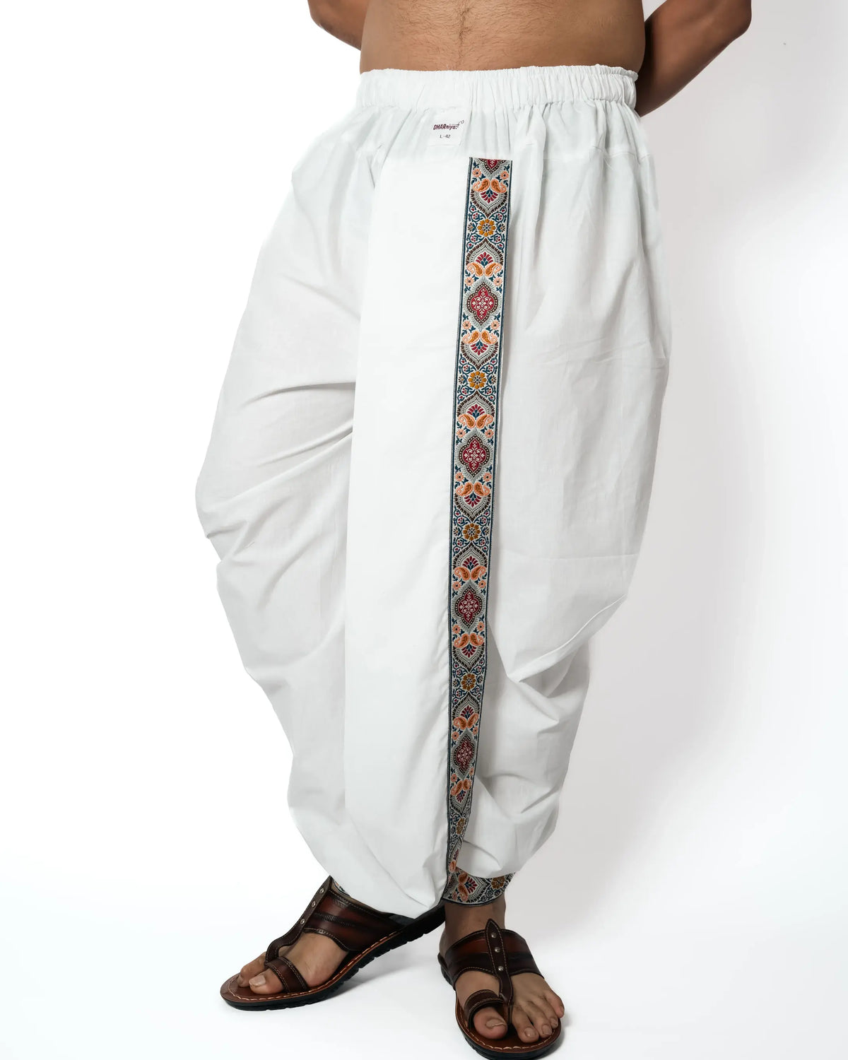 Mandar Pant style dhoti and dupatta