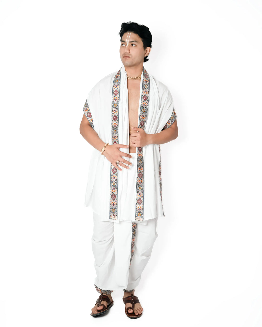 Mandar Pant style dhoti and dupatta