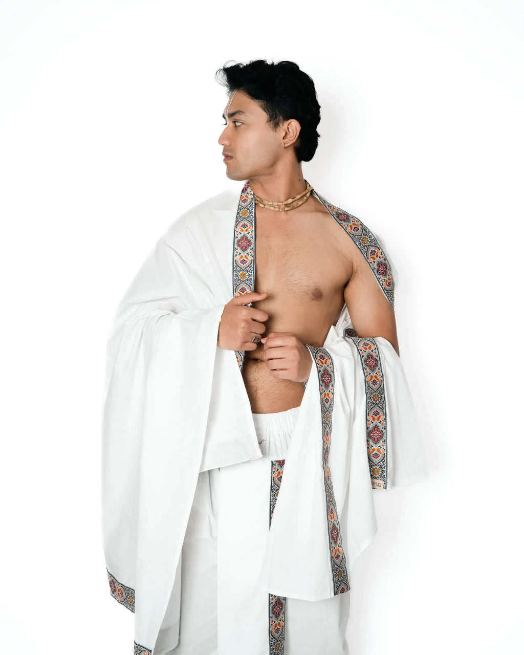 Mandar Pant style dhoti and dupatta