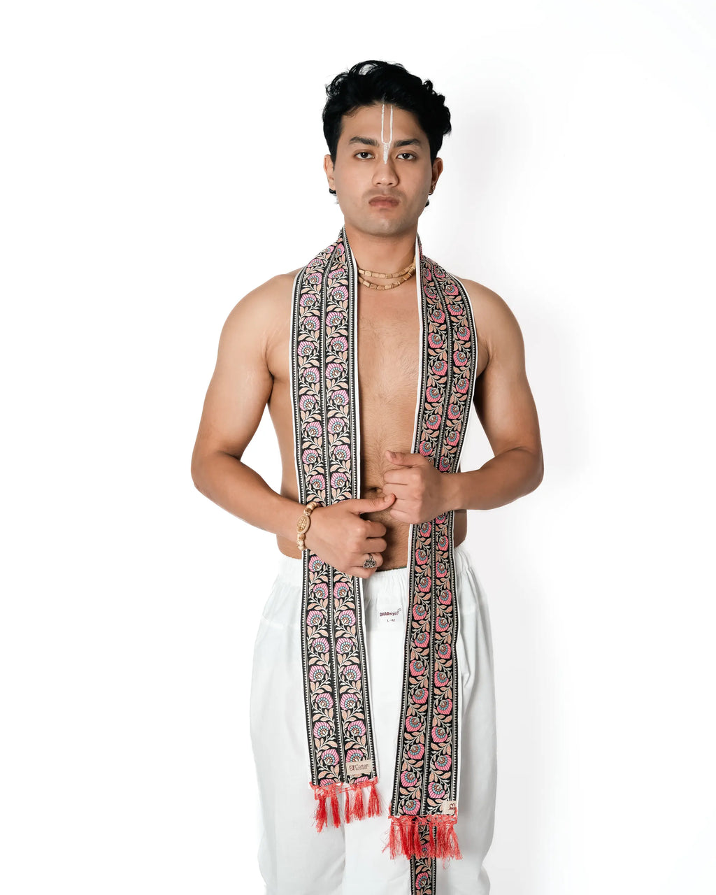 Pushkar Pant style  dhoti and dupatta