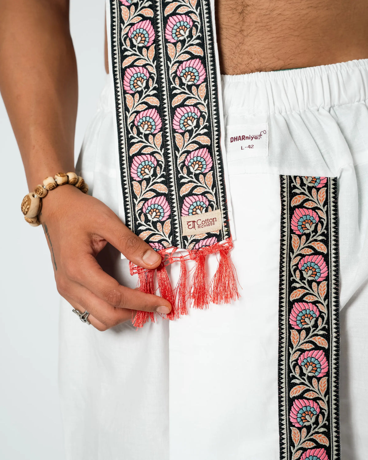 Pushkar Pant style  dhoti and dupatta