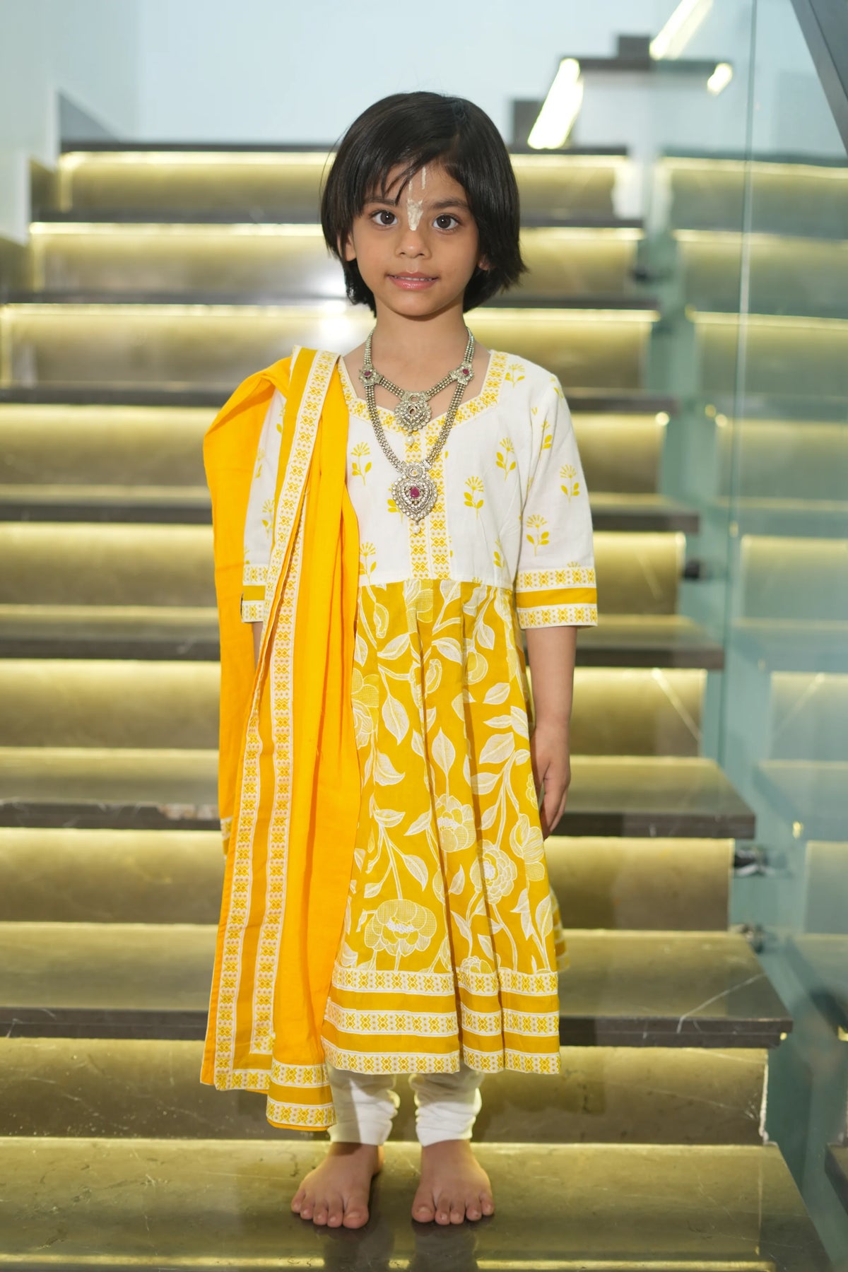 kutumb Peetambara- Baccha Anarkali Set