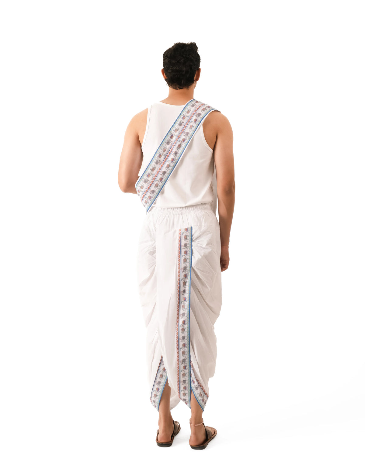 Gajanka Set-  Pant Style dhoti and dupatta
