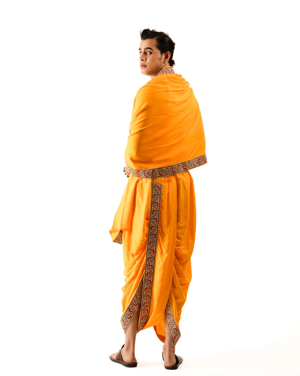 Ambar Pant style Dhoti and Dupatta