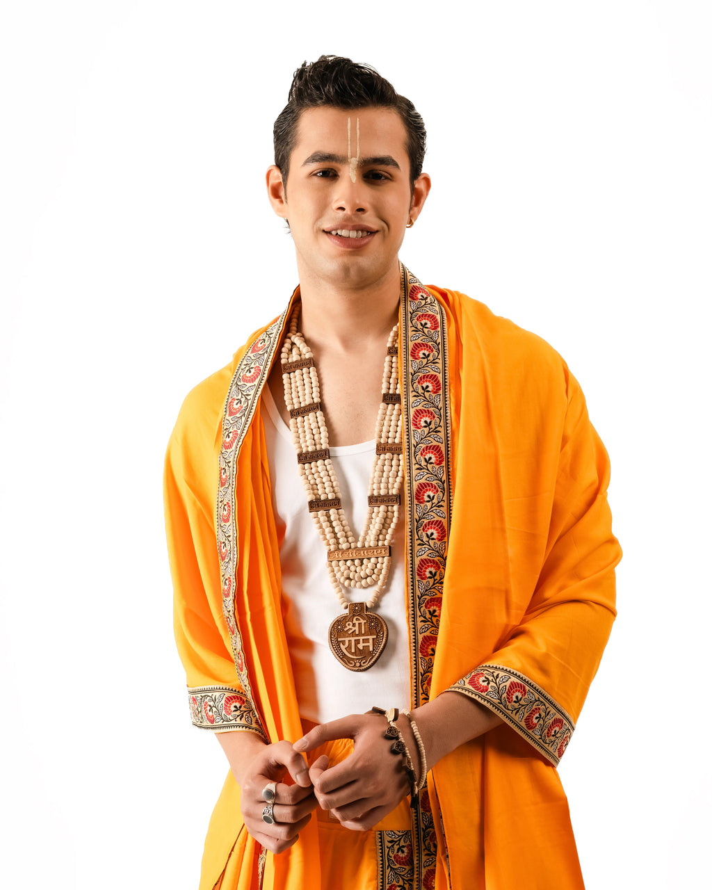Ambar Pant style Dhoti and Dupatta