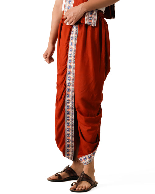 Aarambh Pant style  Dhoti and Dupatta