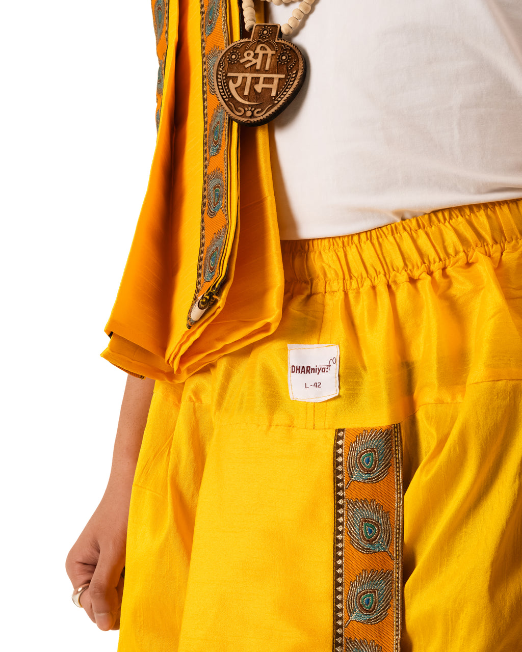 Traditional pant style  Dhoti Set (mor pankh) Mango