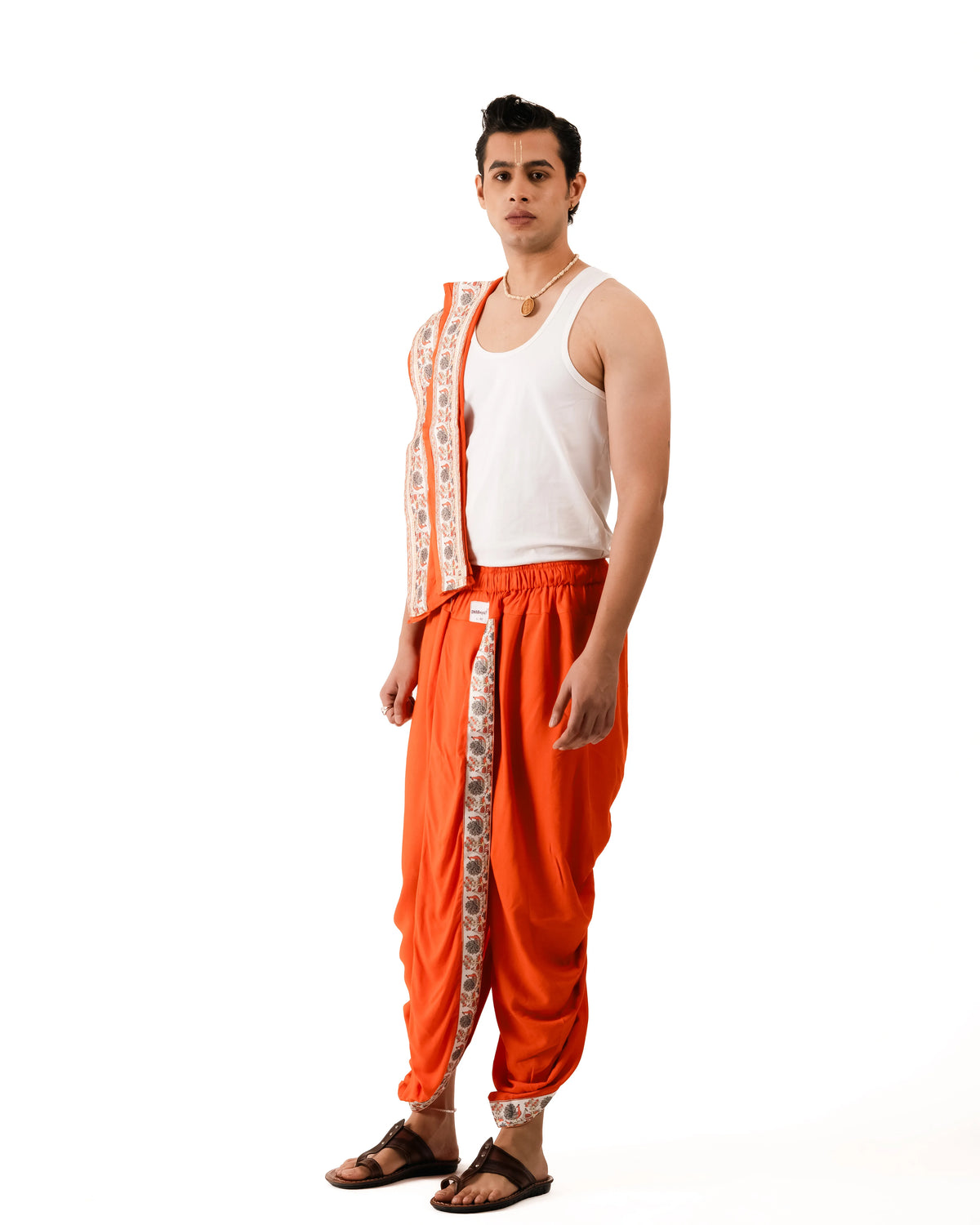 Kanaka Pant style Dhoti and Dupatta