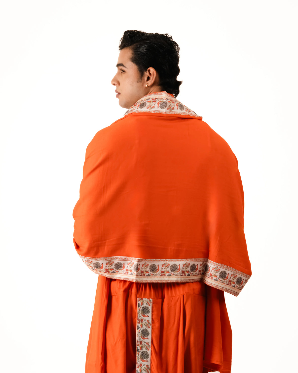 Kanaka Pant style Dhoti and Dupatta