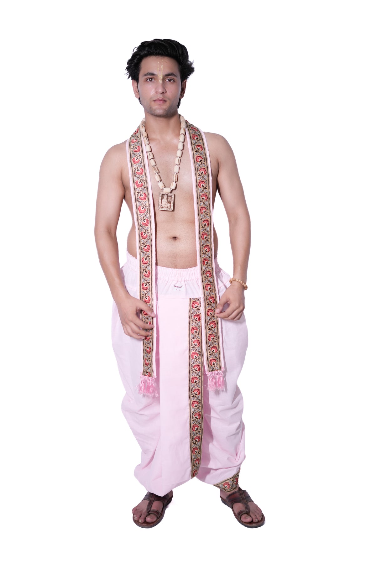 Pant style  Dhoti and dupatta set - Anurag Pink