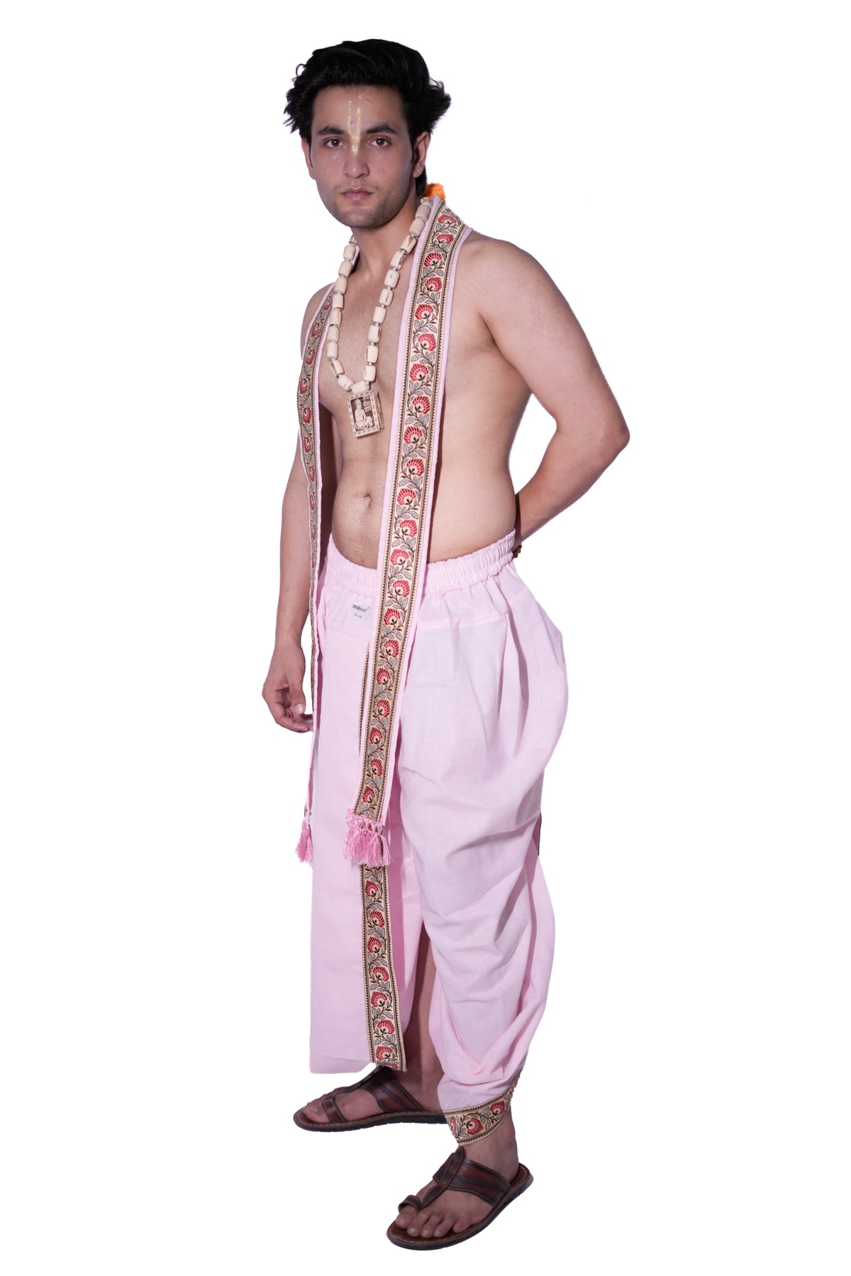 Pant style  Dhoti and dupatta set - Anurag Pink