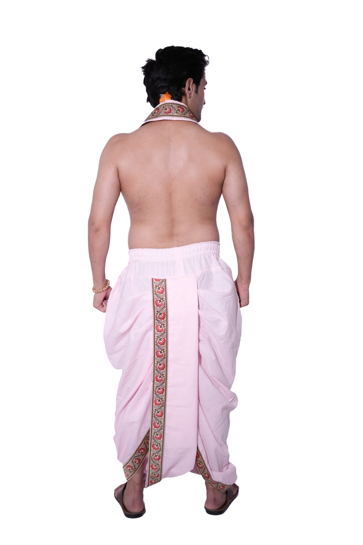 Pant style  Dhoti and dupatta set - Anurag Pink