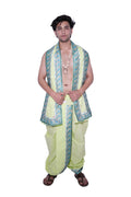 Pant style Dhoti and dupatta set - Neer Green