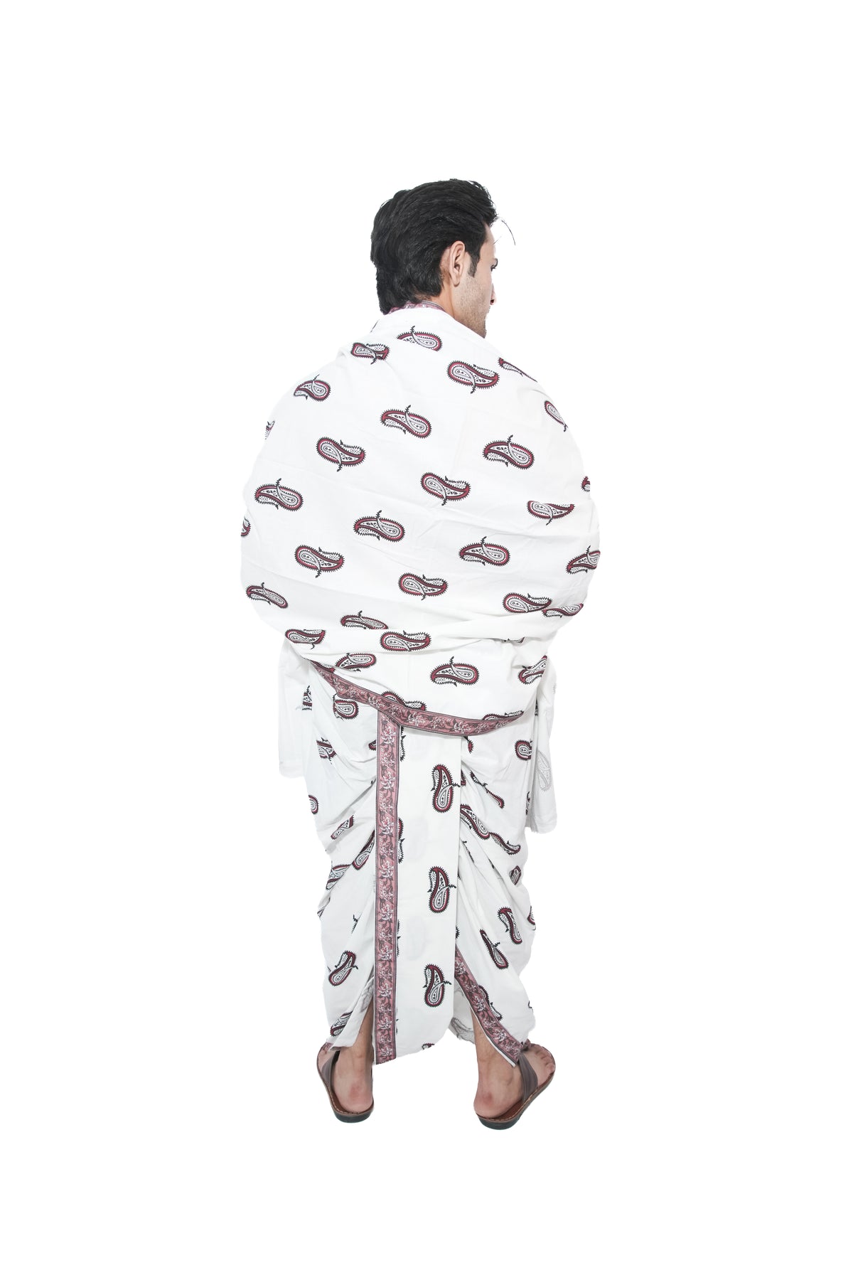 Arya Pant style  Dhoti and dupatta set - Off white