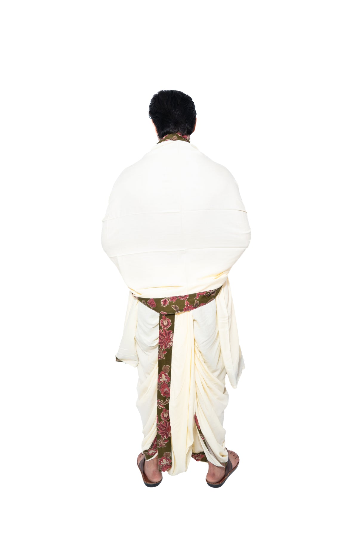 Gul Pant style Dhoti and dupatta set - Cream