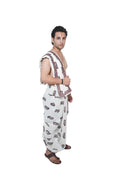 Arya Pant style  Dhoti and dupatta set - Off white