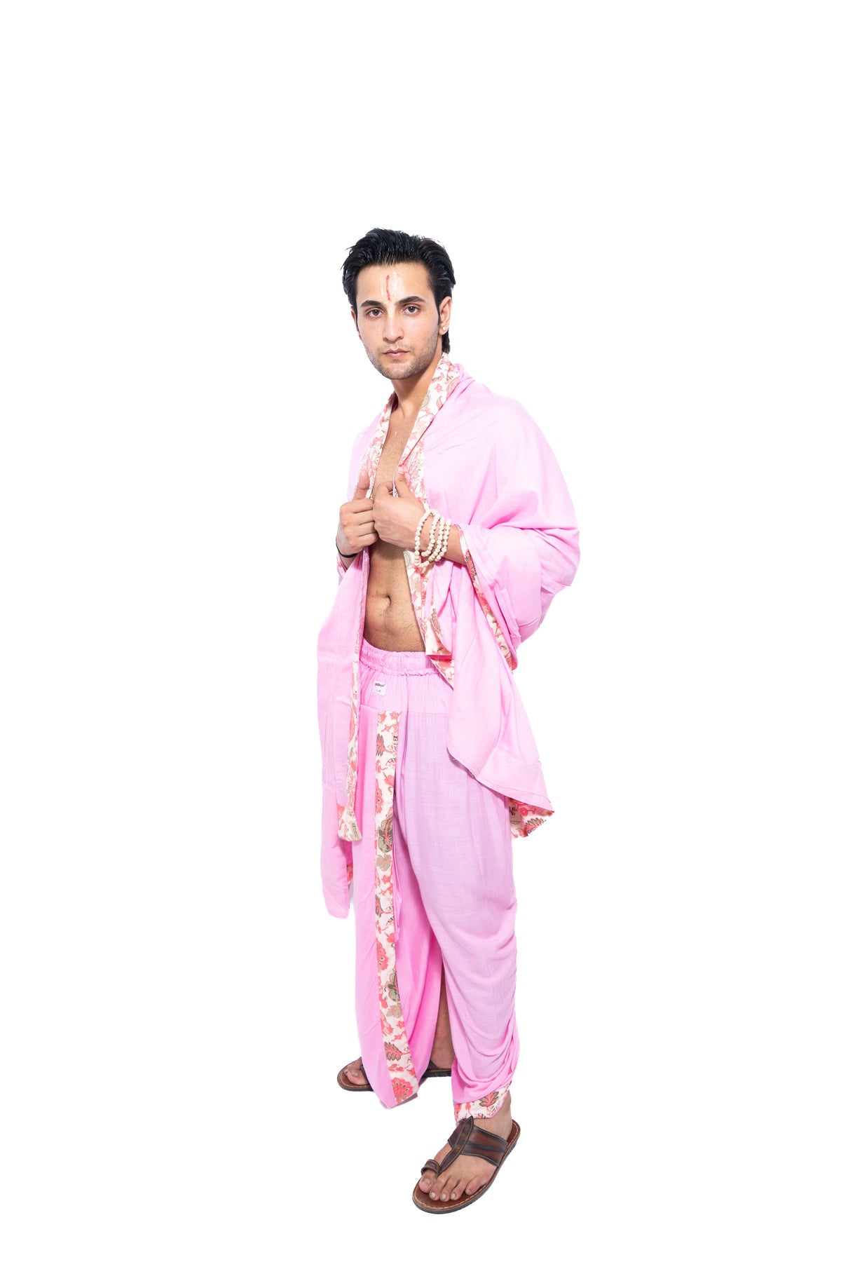 Kishori Pant Style  Dhoti and dupatta set - Pink