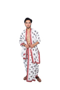 Vaishnava Bagalabandhi and Dhoti Set- white