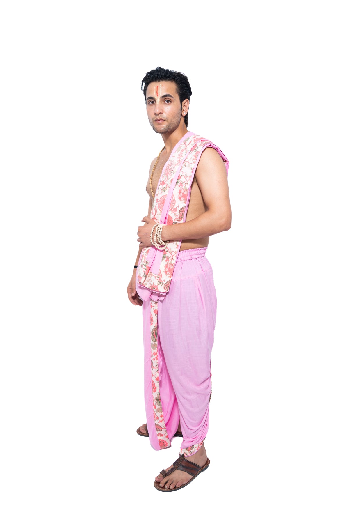 Kishori Pant Style  Dhoti and dupatta set - Pink