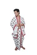 VAISNAVA Pant style Dhoti and dupatta set - Off white