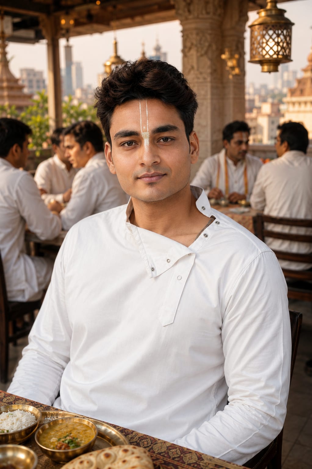 White Cotton Kurta Side Design